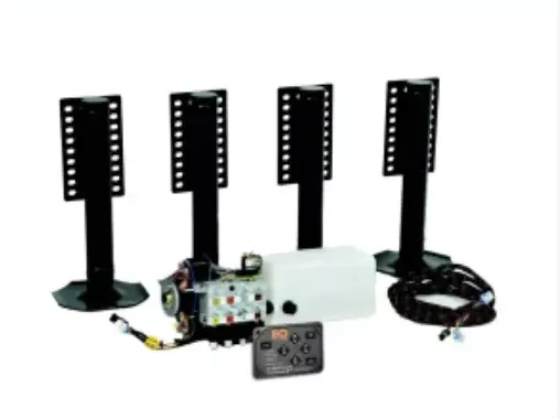 Hydraulic auto parking leveling system for Cheetah 7 with touch screen & app control, stabilization and wheel change mode.